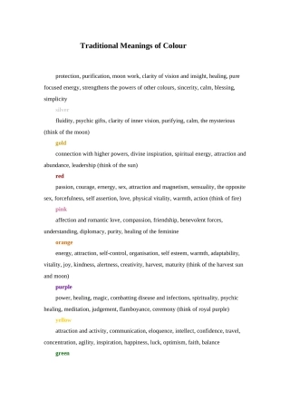 traditional meanings of colourdoc--初中英语 