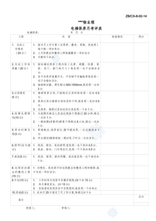 电梯保养单位月考评表_secret