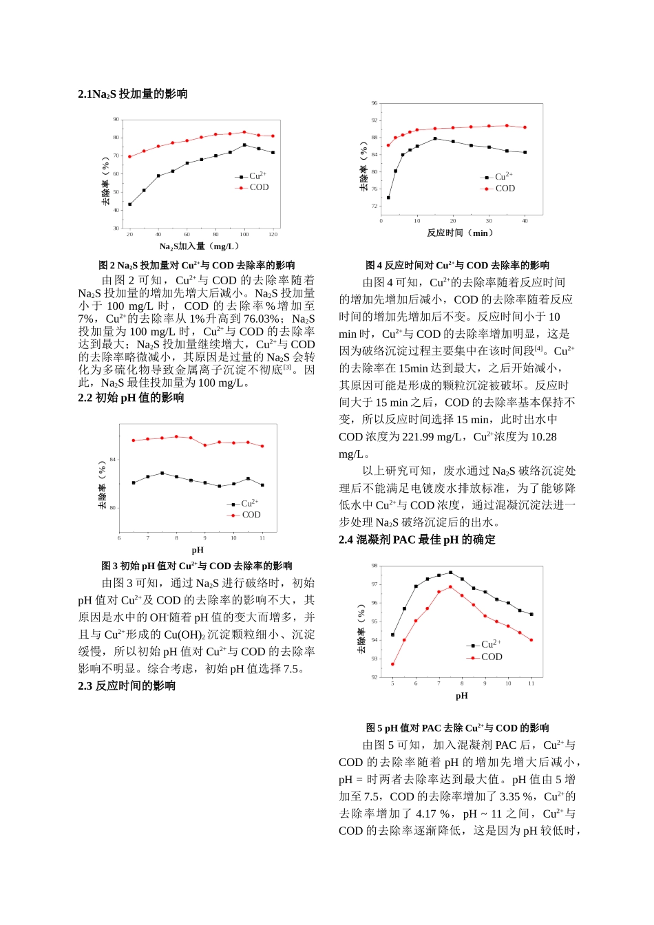 a2S破络与混凝沉淀组合处理电镀废水的研究 _第2页