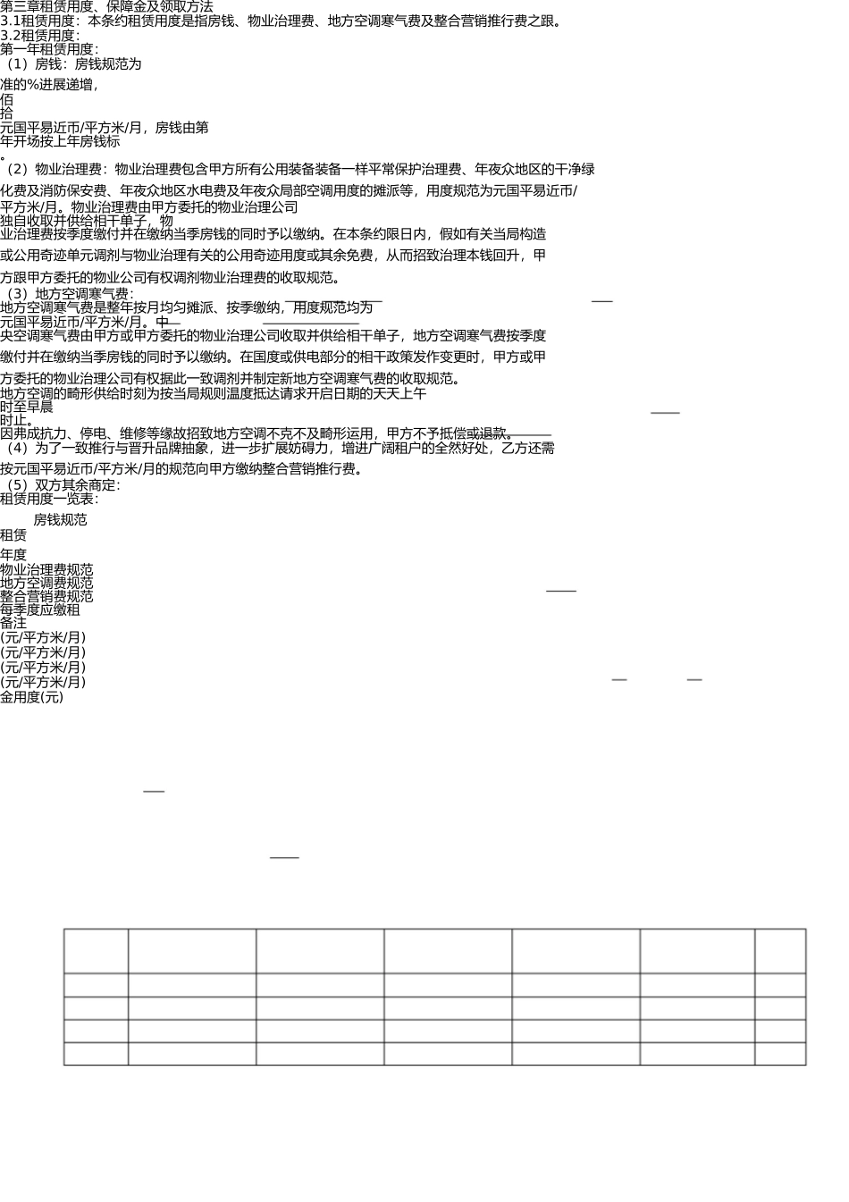 商铺租赁合同范本 _第3页