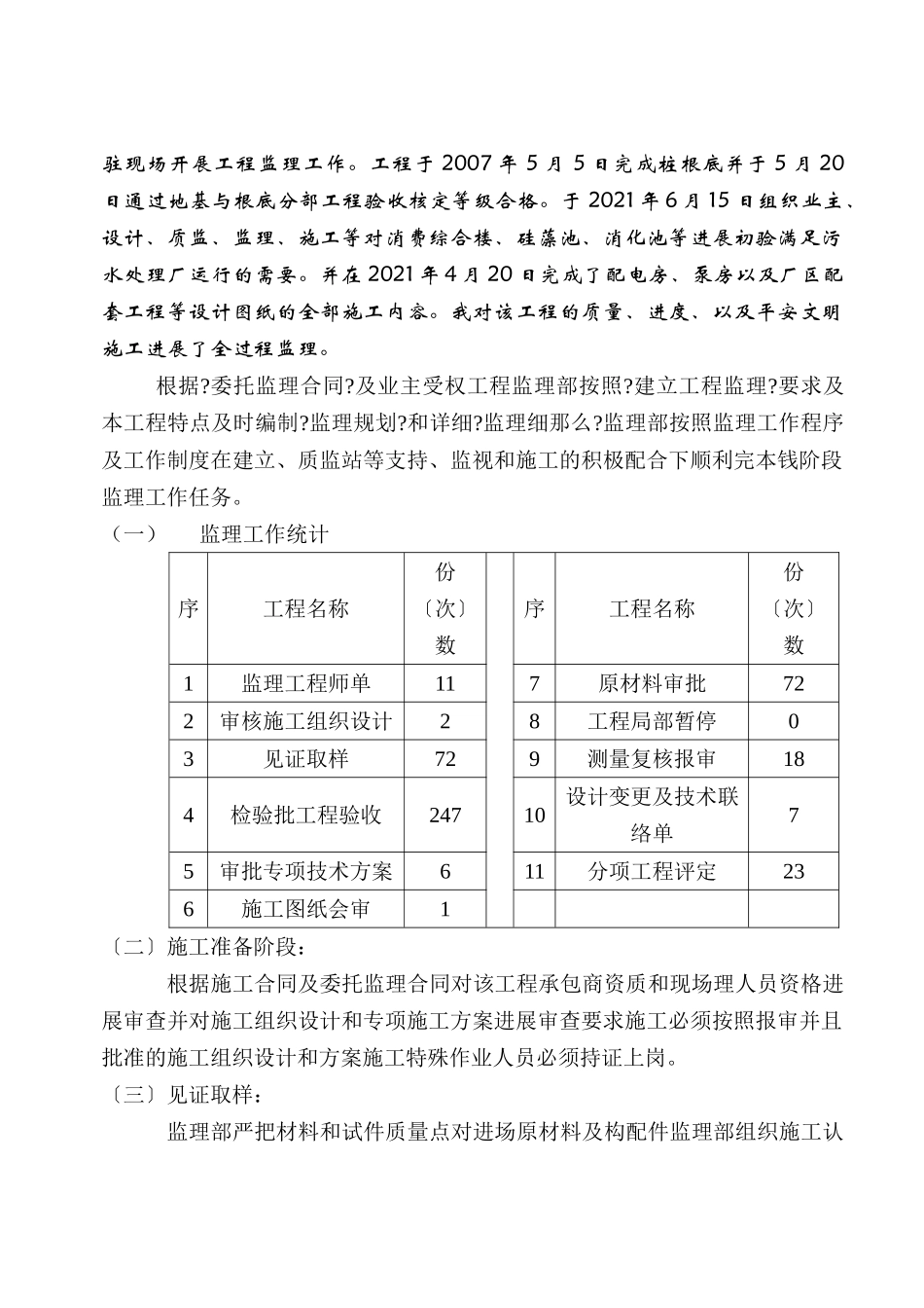 洞头县城南污水处理厂一期工程监理评估报告_第3页