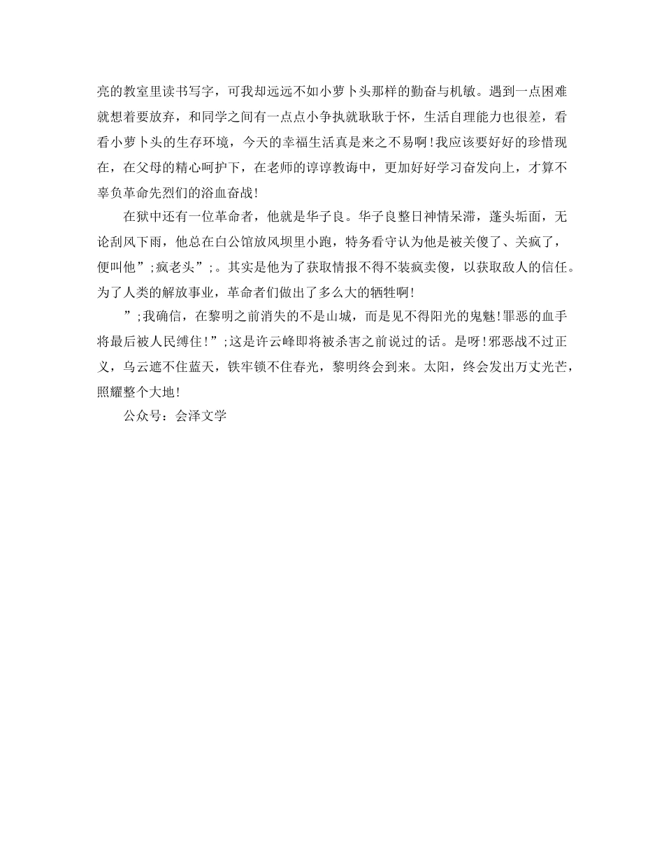 《红岩》读后感800字范文 _第2页