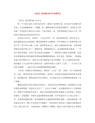 《红岩》读后感[800字]优秀作文 