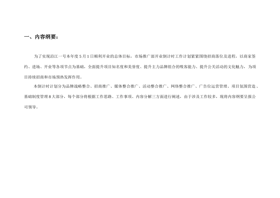 某某商场开业推广工作计划文案_第2页