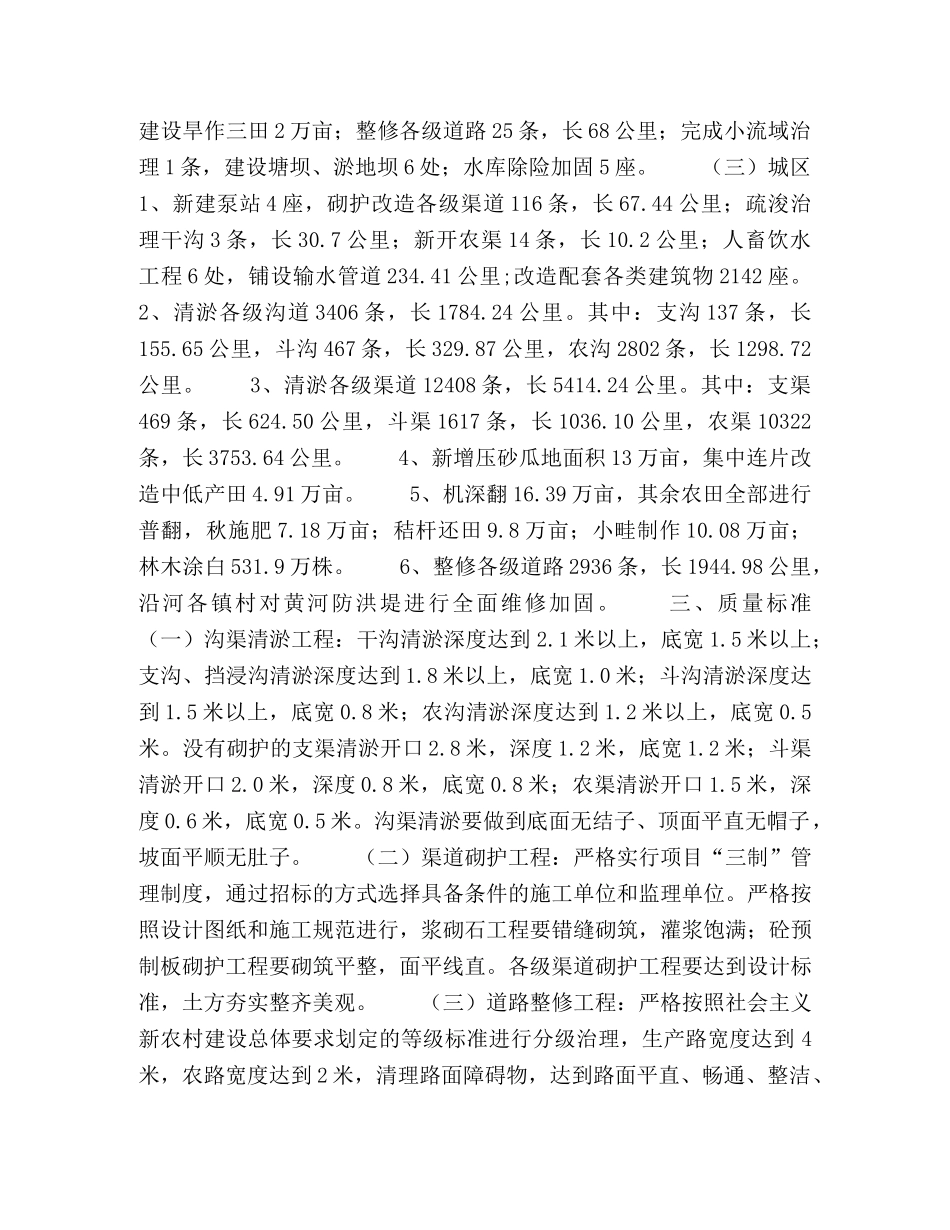 市2020年秋季农田水利基本建设实施方案(1) _第2页