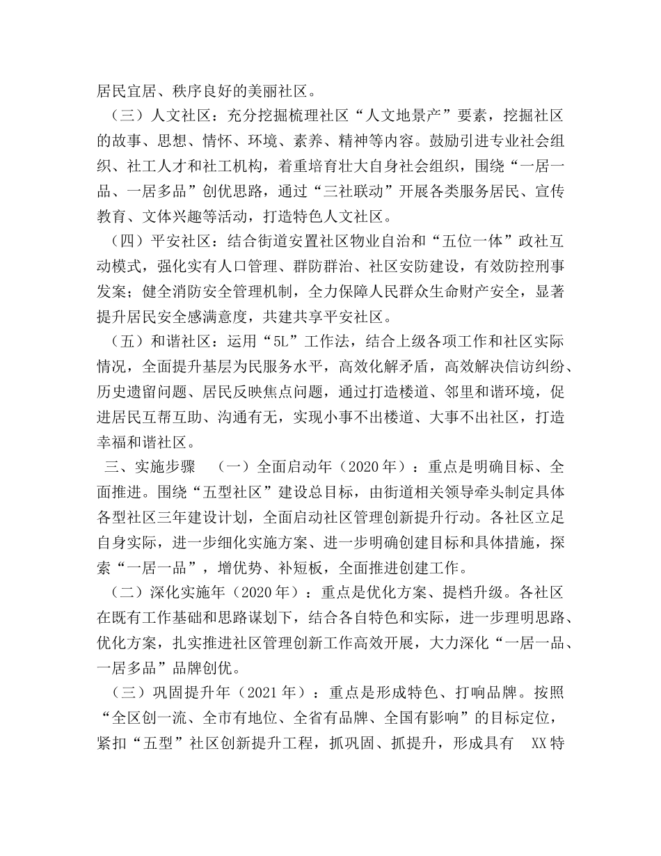 【XX街道2020年社区管理创新专项提升行动方案】 cikm2020 _第2页