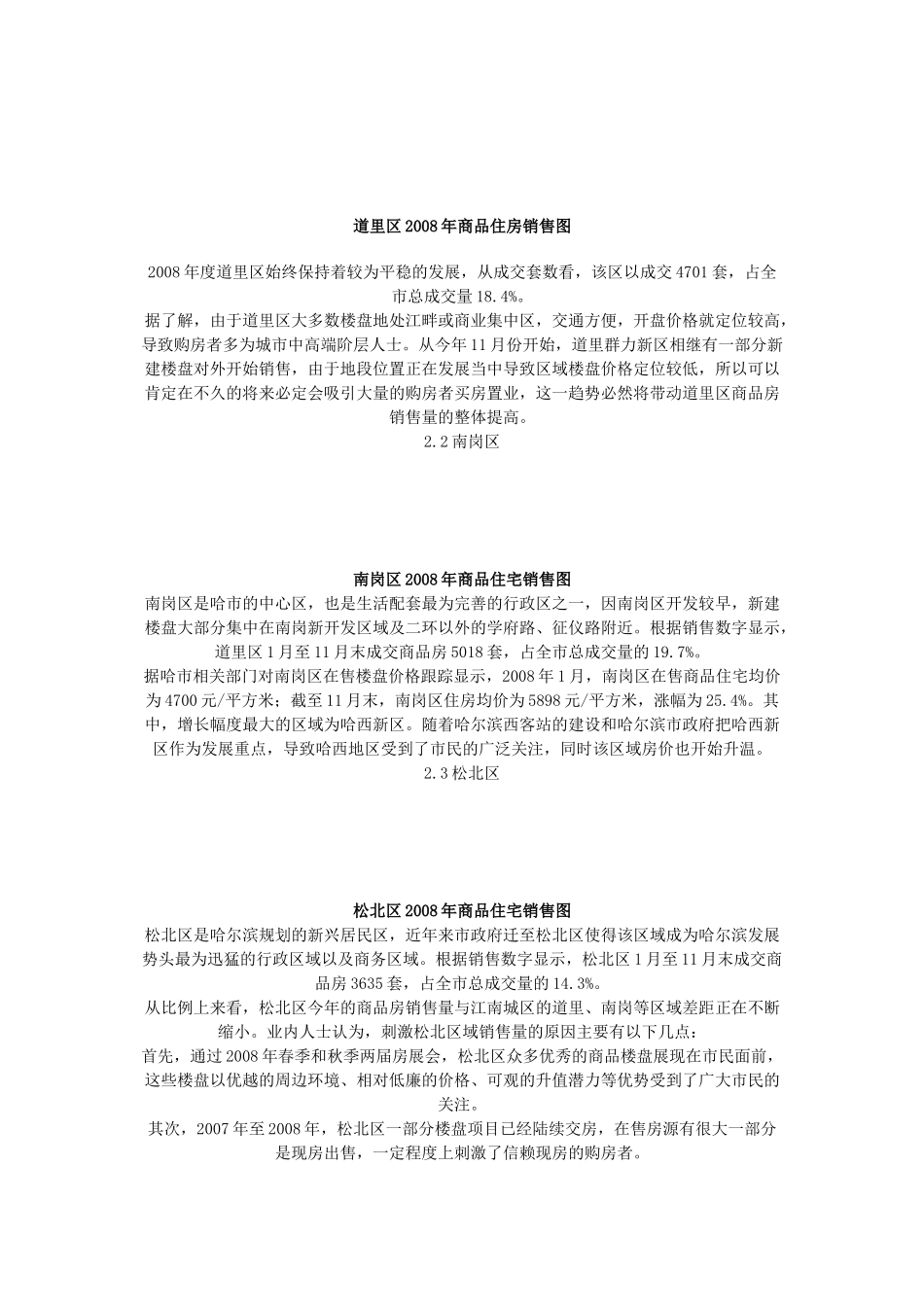 哈尔滨房地产市场情况分析_第3页