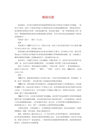 国美电器营销案例分析