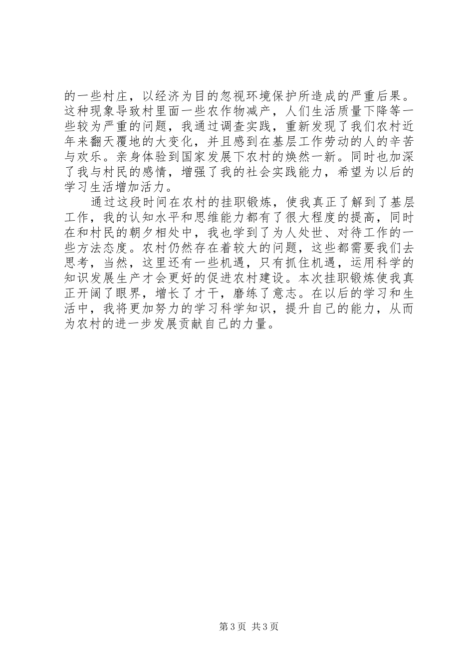 回乡挂职副村长报告 _第3页