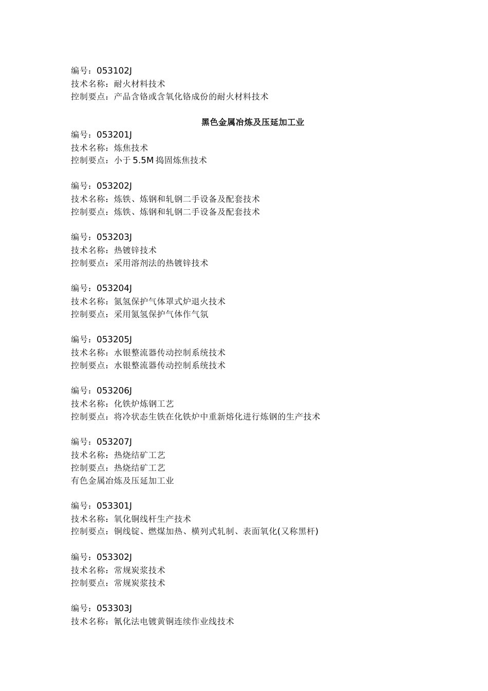 中国禁止进口限制进口技术目录_第3页