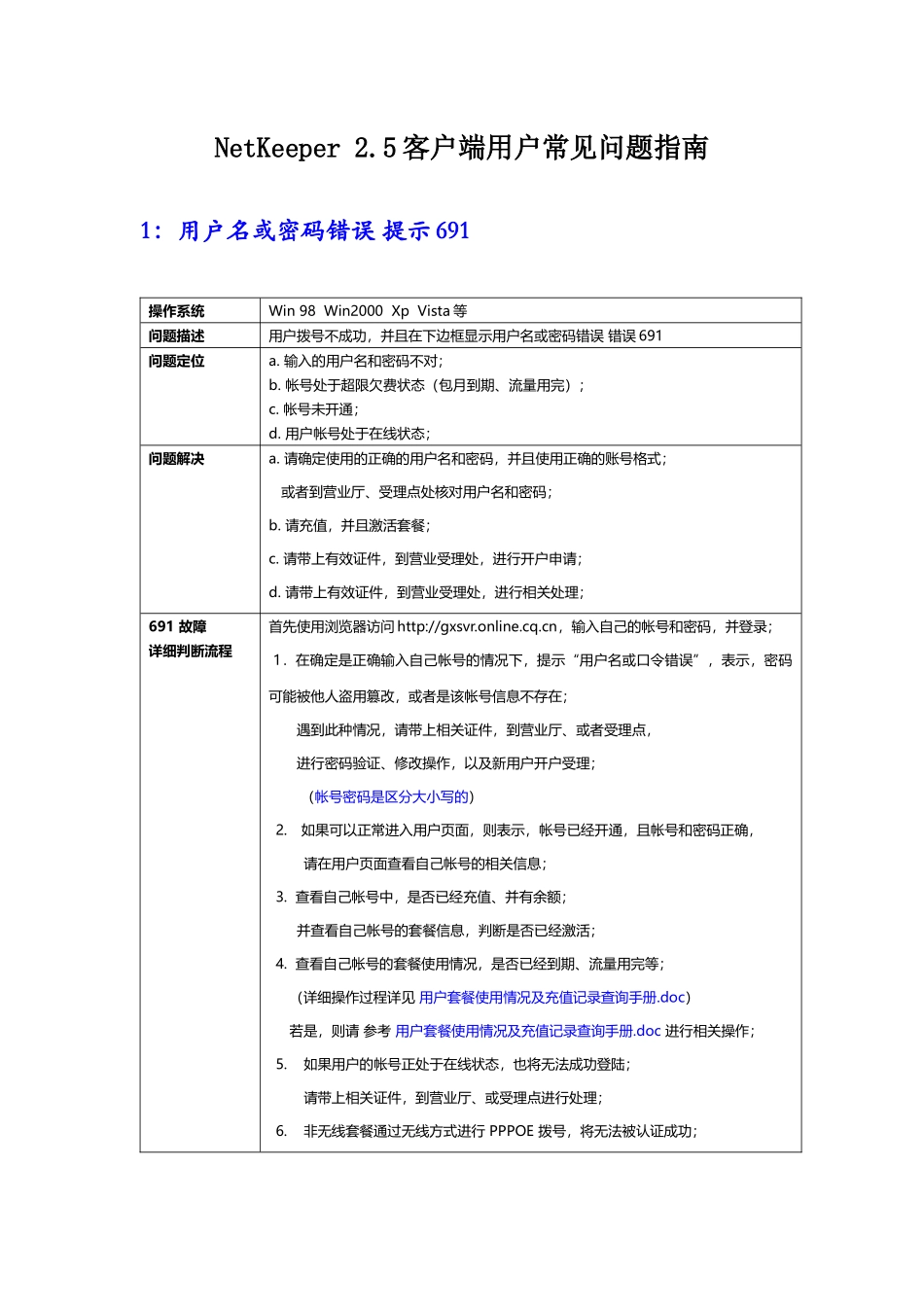 NetKeeper25客户端用户常见问题指南_第1页