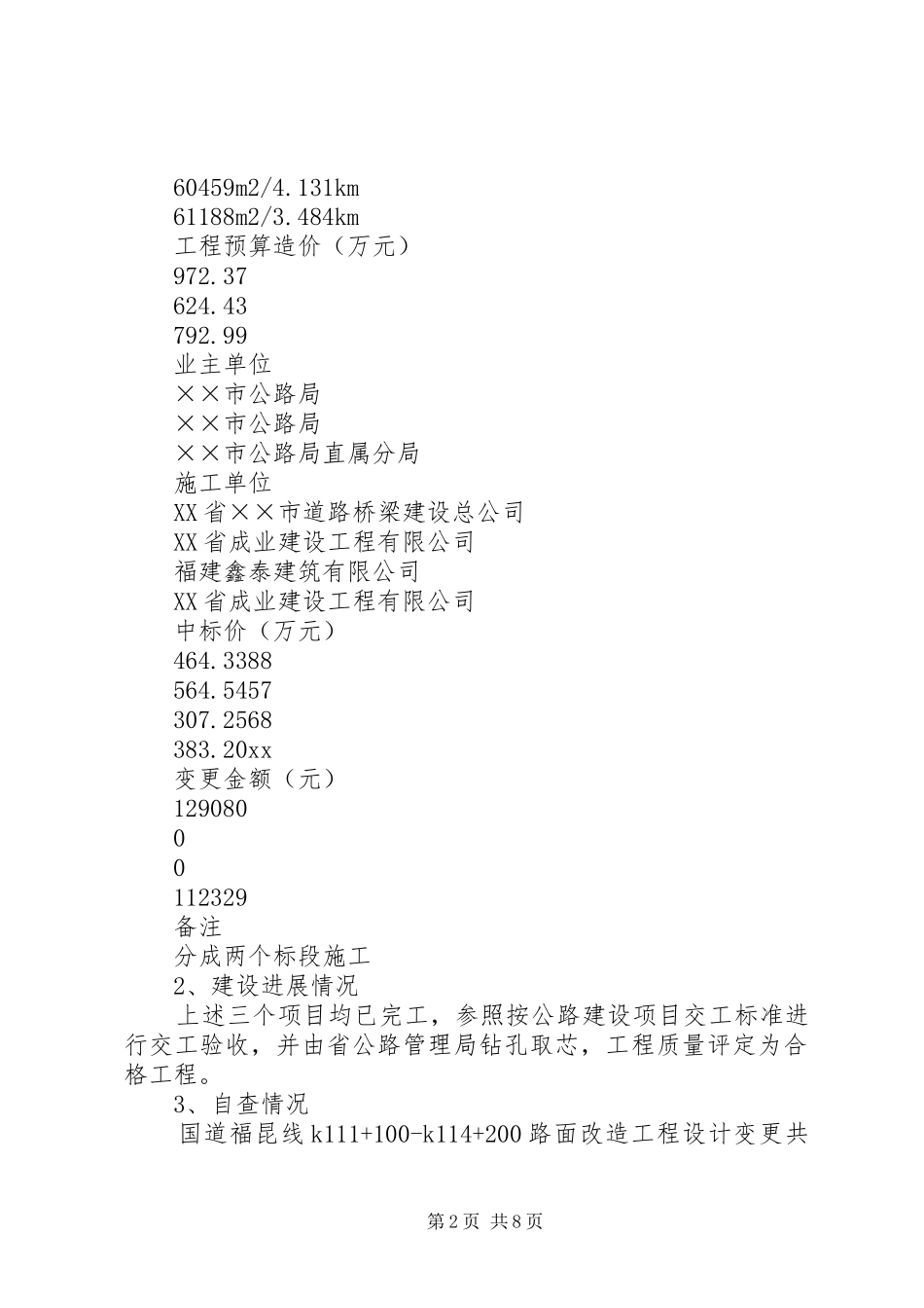 公路局工程建设领域突出问题专项治理自查自纠报告 _第2页