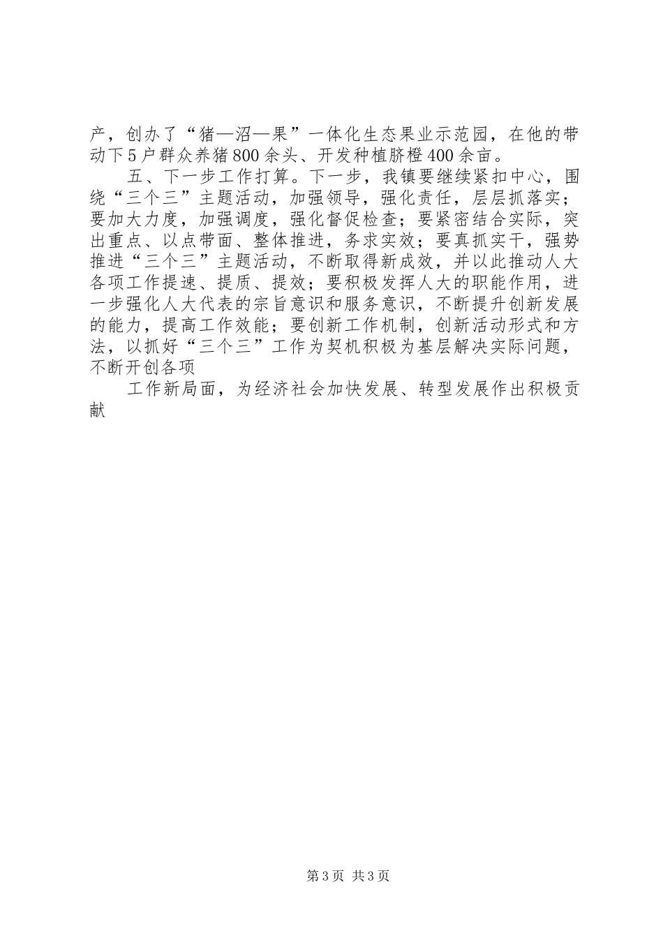 全镇人大开展三个三活动汇报 _第3页