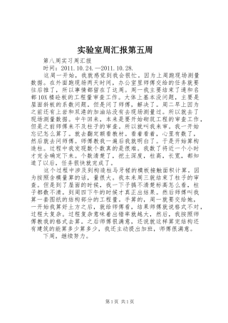 实验室周汇报第五周 
