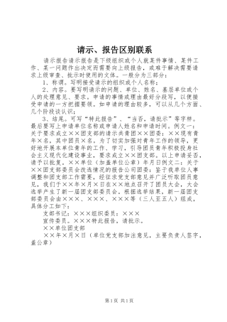 请示、报告区别联系 