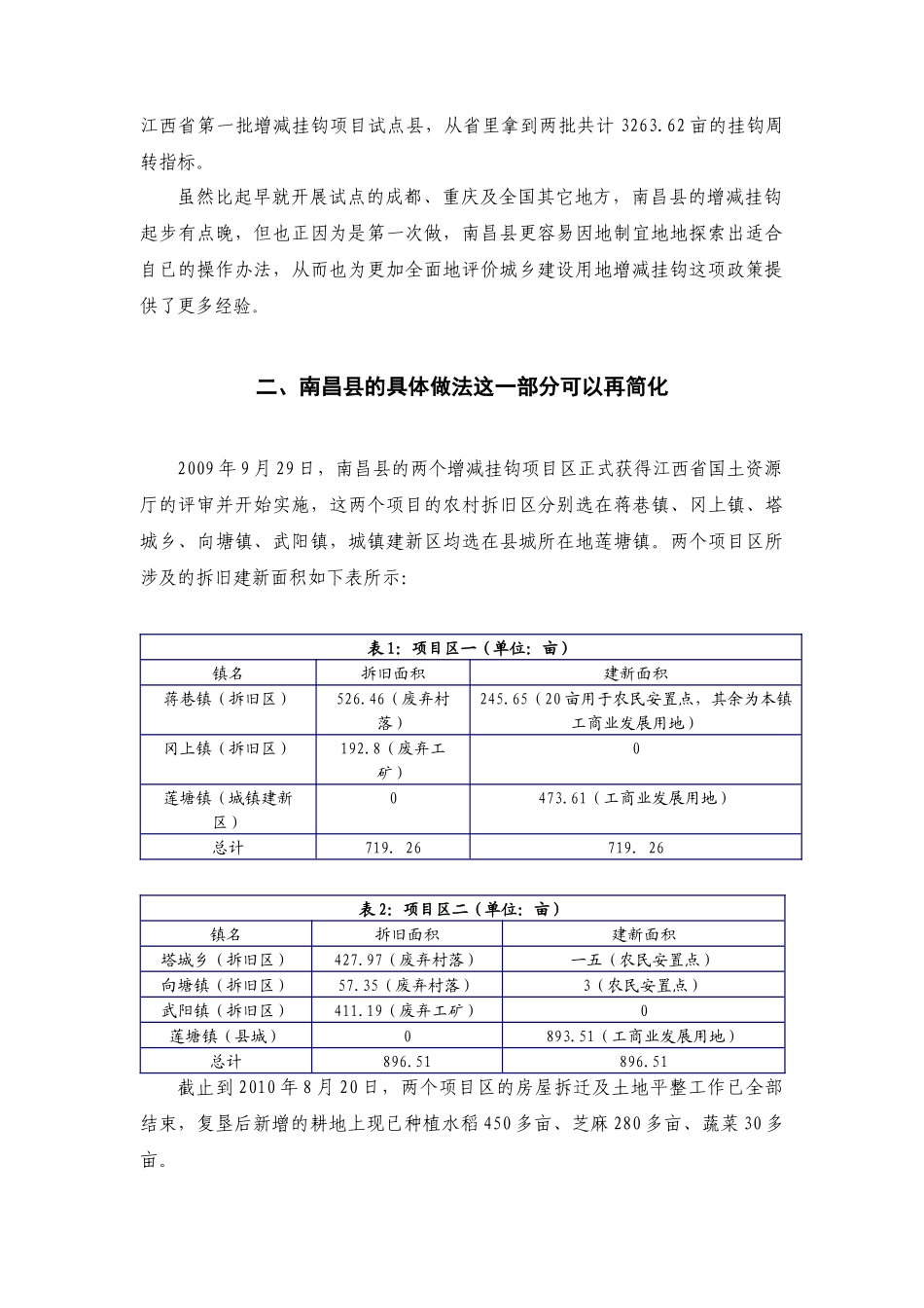 关于南昌县建设用地增减挂钩试点的调研报告_第2页