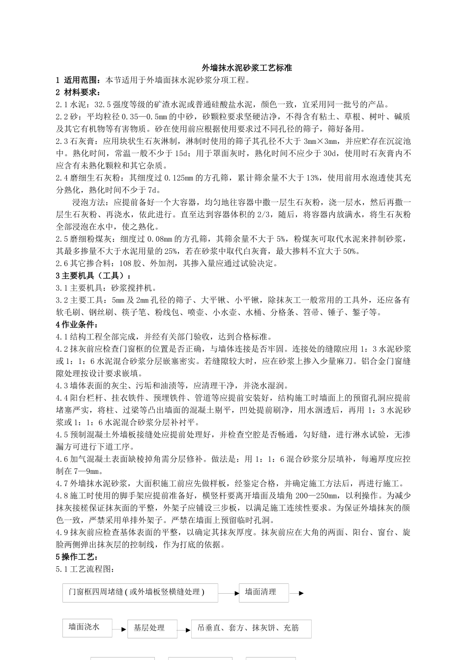 专项方案—外墙抹水泥砂浆施工_第1页