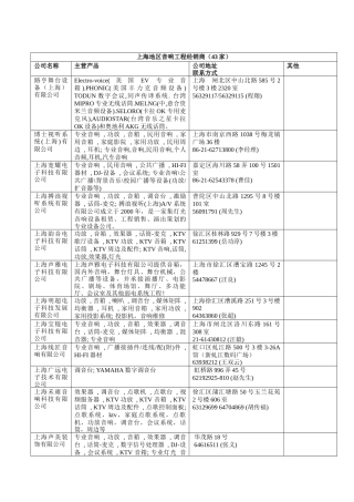 上海地区音响工程经销商