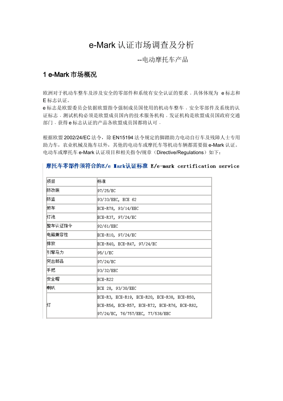 e-Mark认证市场调查及分析_第1页