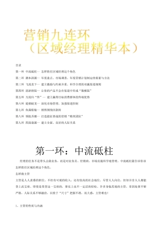n营销九连环区域经理篇