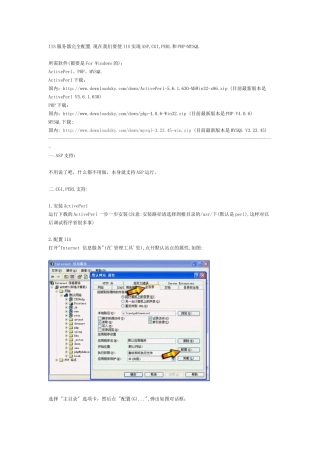 IIS服务器完全配置