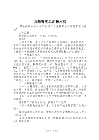 两基普实总汇报材料 