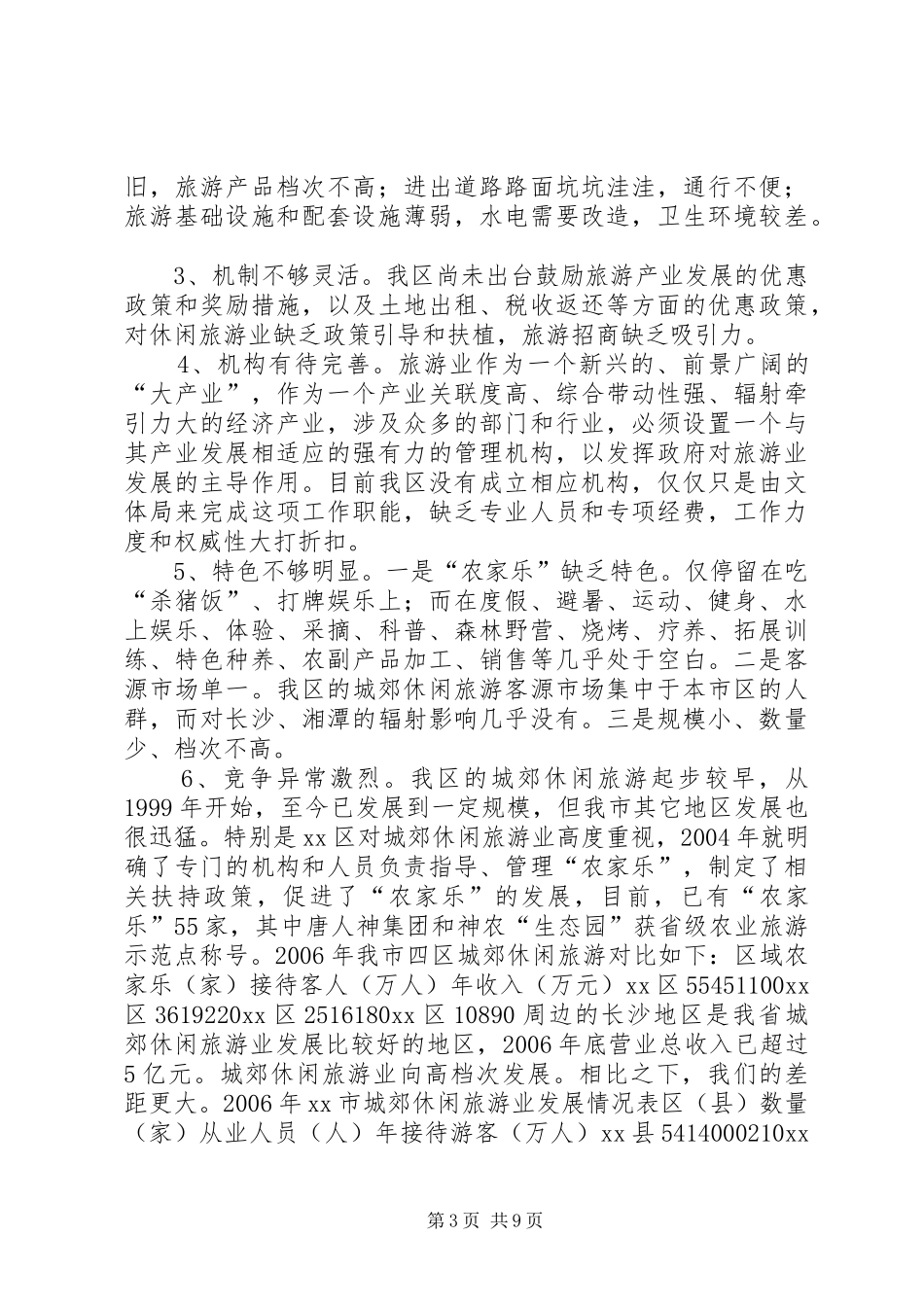 关于加快发展区城郊休闲旅游业的调研报告 _第3页