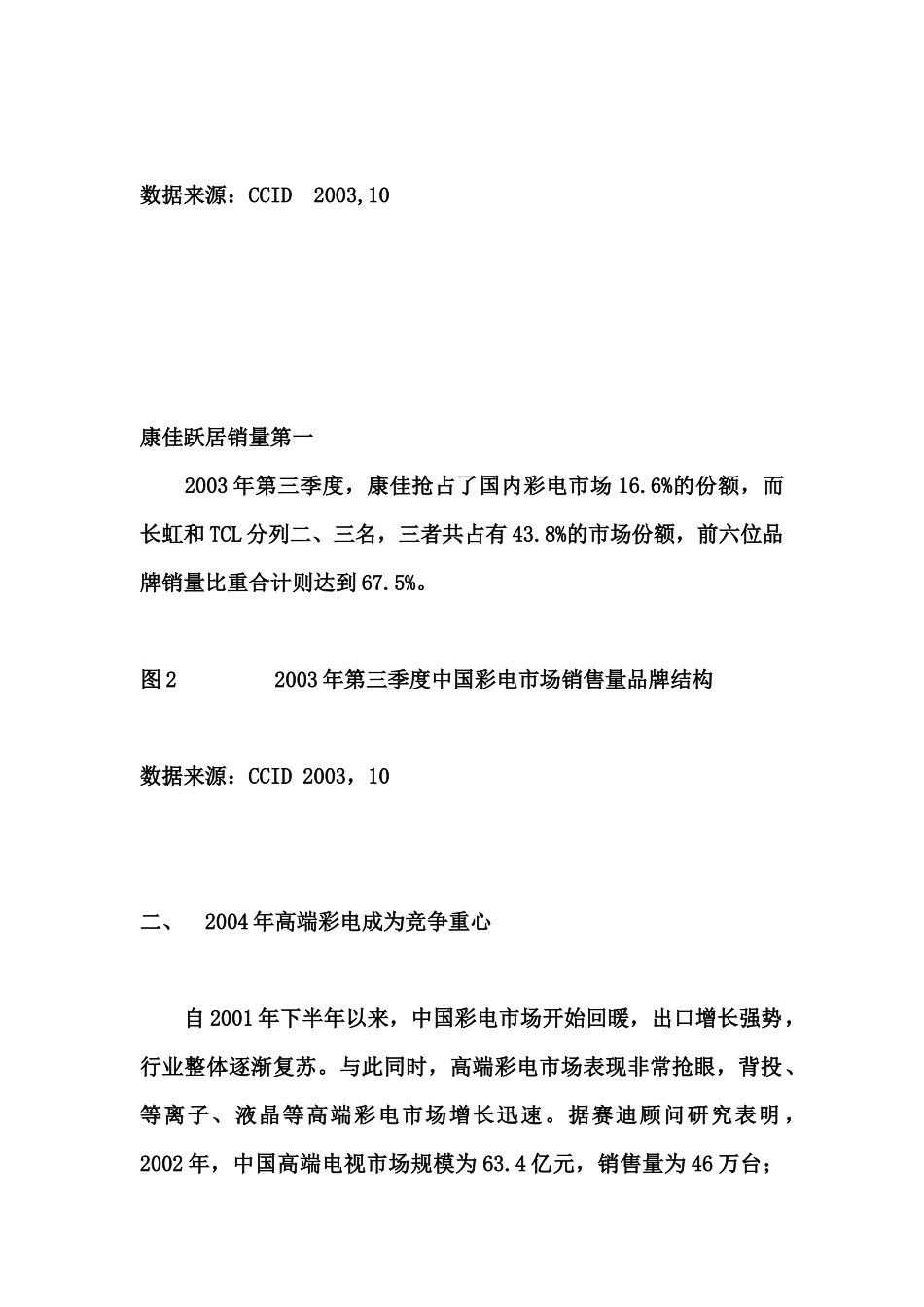 中国彩电市场分析_第2页