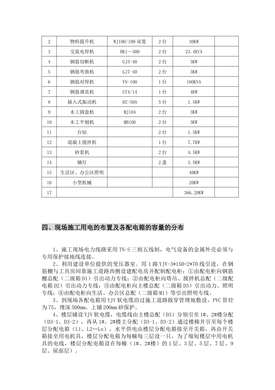 安顺安吉厂1#、2#楼工程临时用电、用水施工方案_第3页