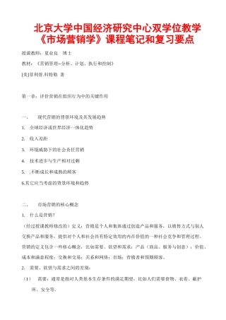 MBA市场营销管理