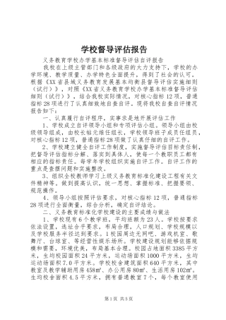 学校督导评估报告 