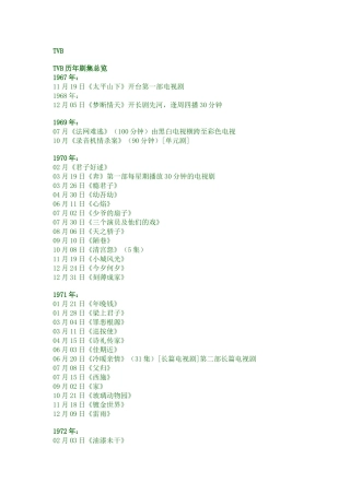 tvb电视剧