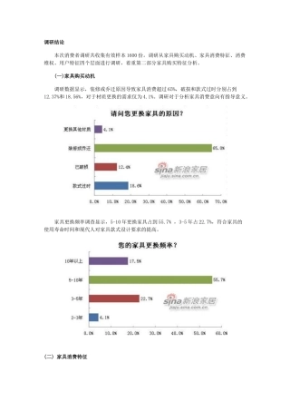 XXXX年中国家具消费者特征调研