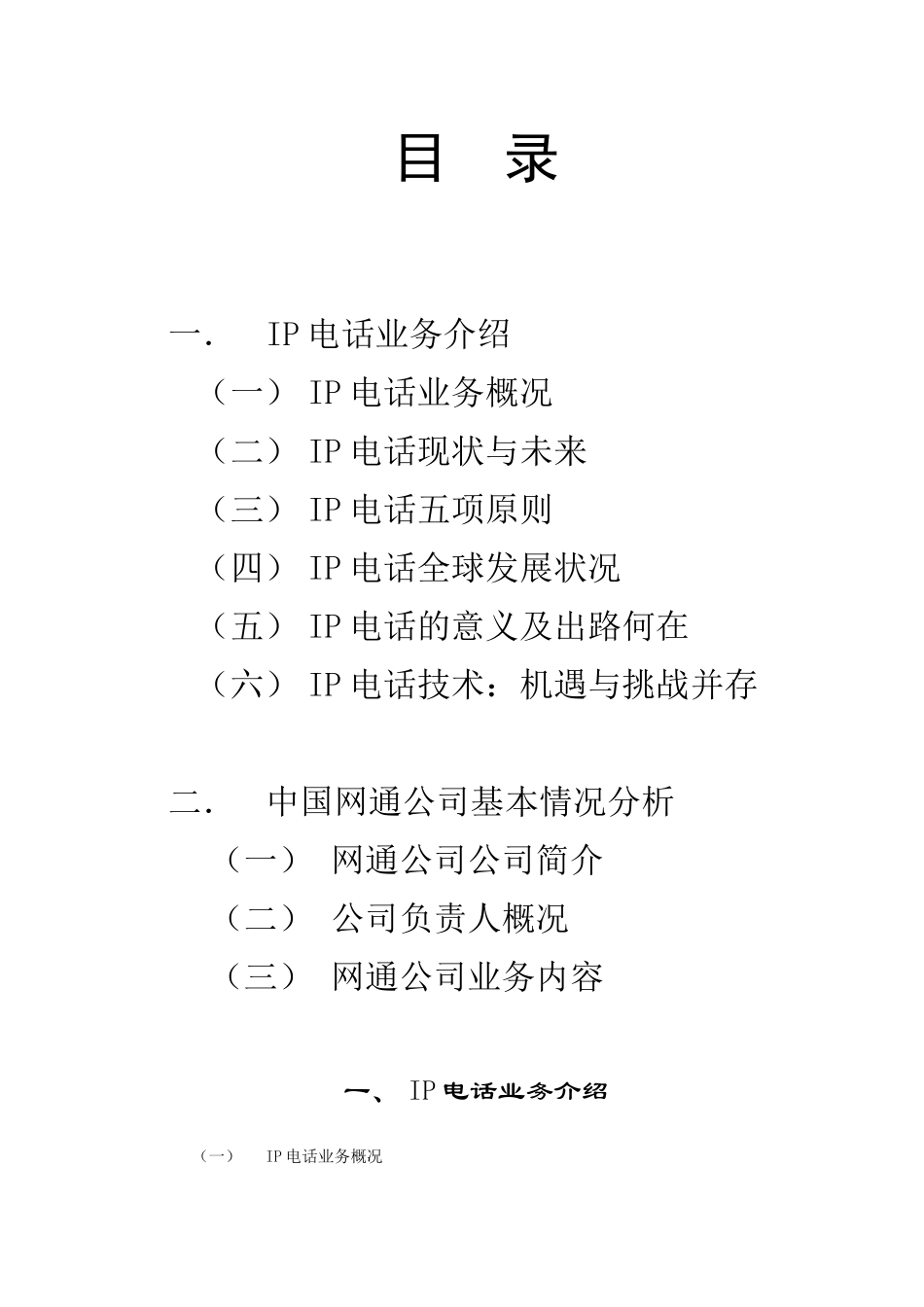 IP电话业务及中国网通公司基本情况分析_第2页