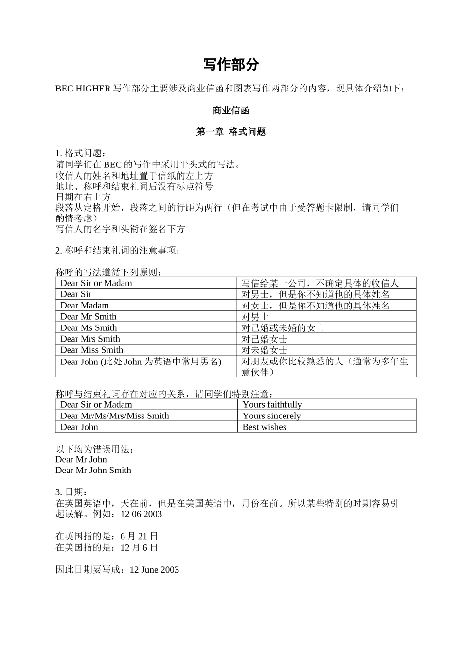 写作部分商业信函_第1页