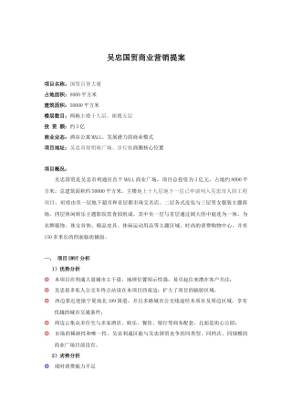 吴忠国贸商业营销提案(30页)