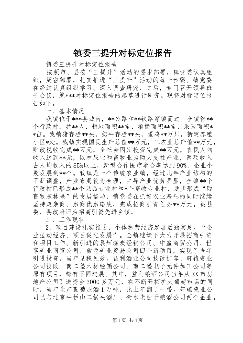 镇委三提升对标定位报告 _第1页