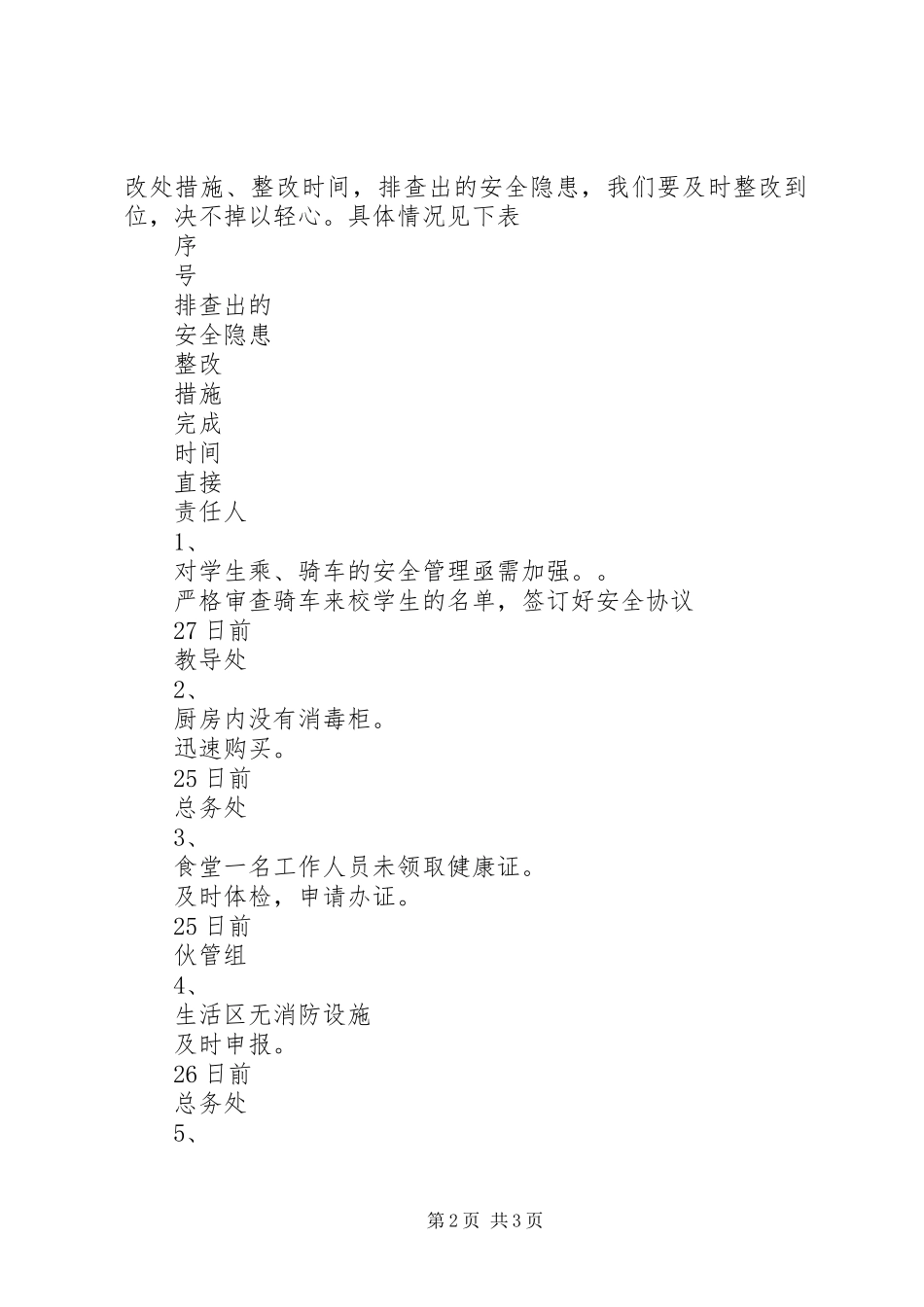 倪厦小学安全工作自查报告 _第2页