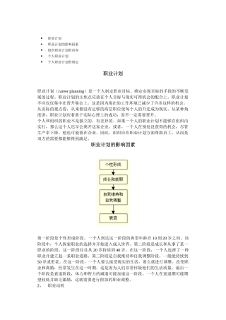 如何制定个人职业计划