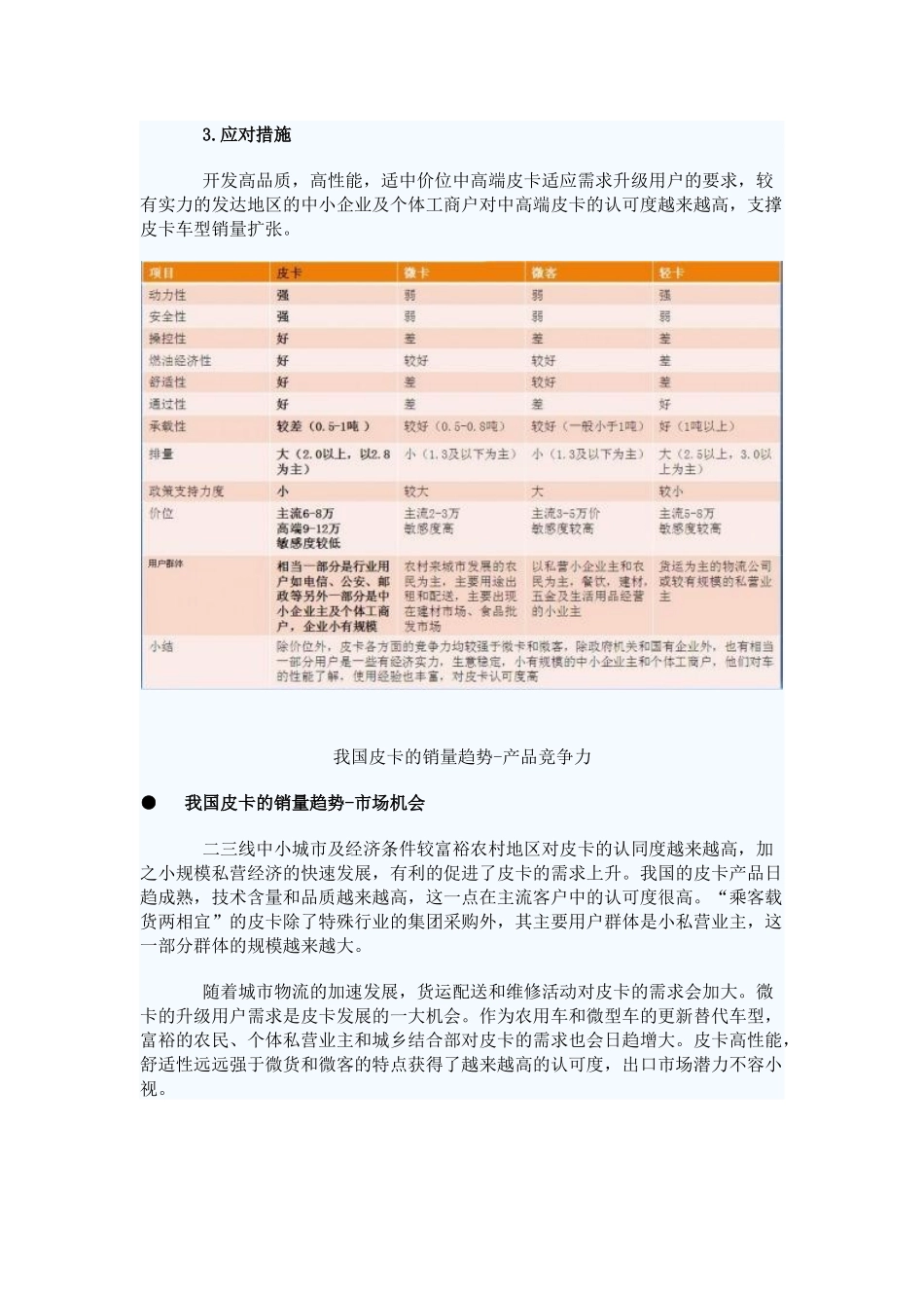 中国皮卡市场销售管理知识分析报告_第3页