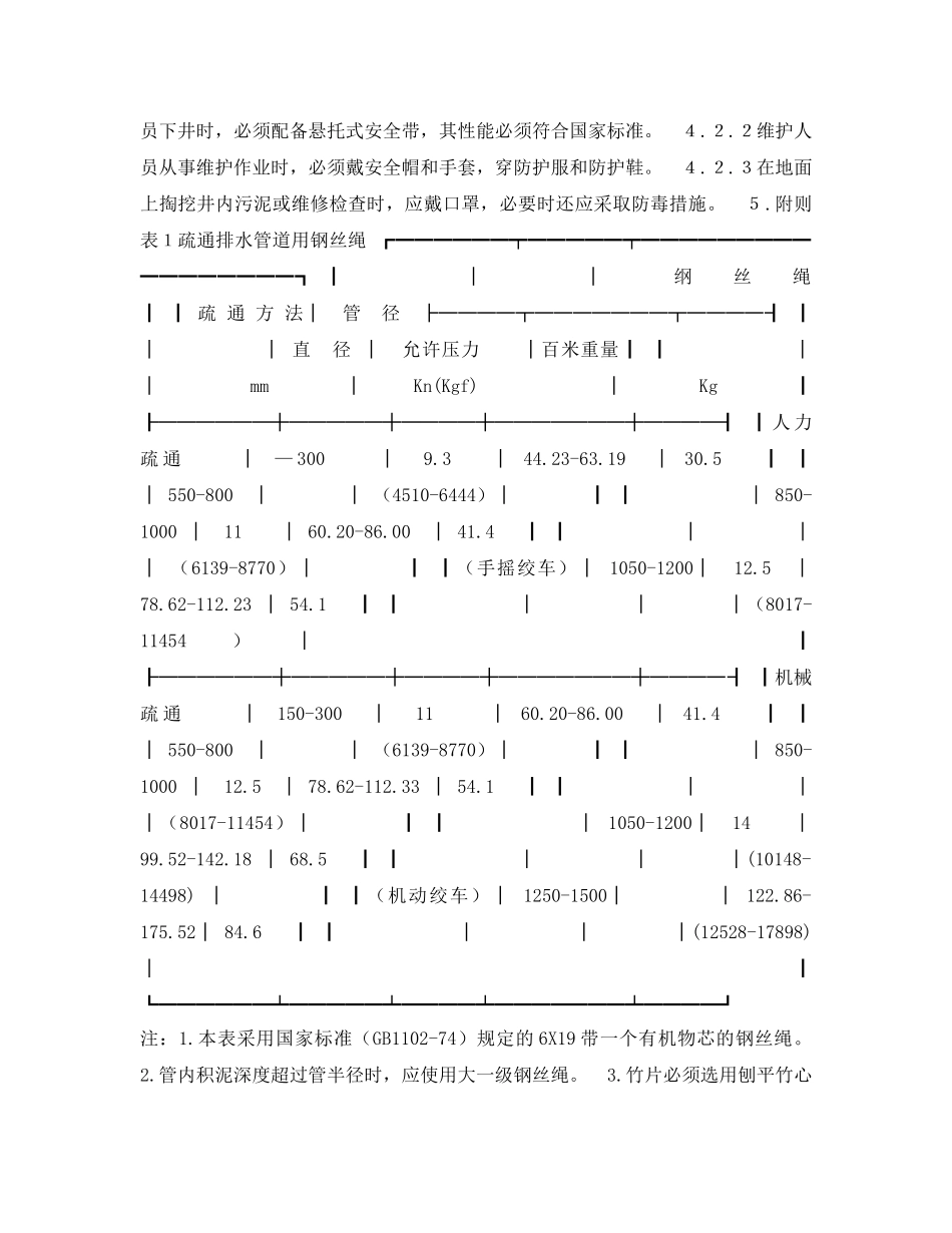 《安全操作规程》之排水管道维护安全技术规程 _第3页