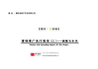 安佳顾问_鹏欣_金游城营销推广执行报告_53页