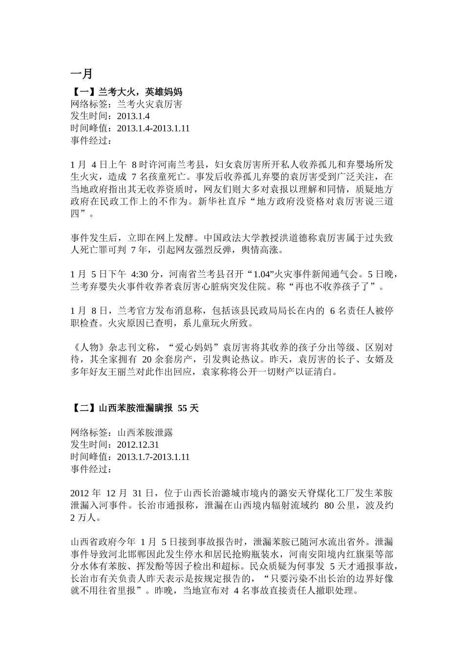 X年舆情详细版(1-11)已整理好方便打印引自微信考_第1页