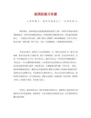 《安全管理文档》之观消防演习有感 
