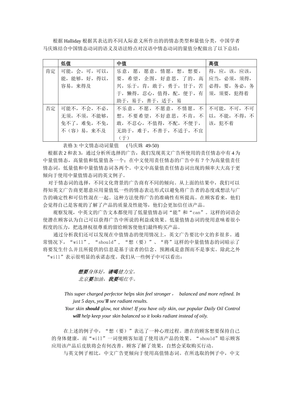 中英文广告中责任情态人际意义的对比分析_第3页