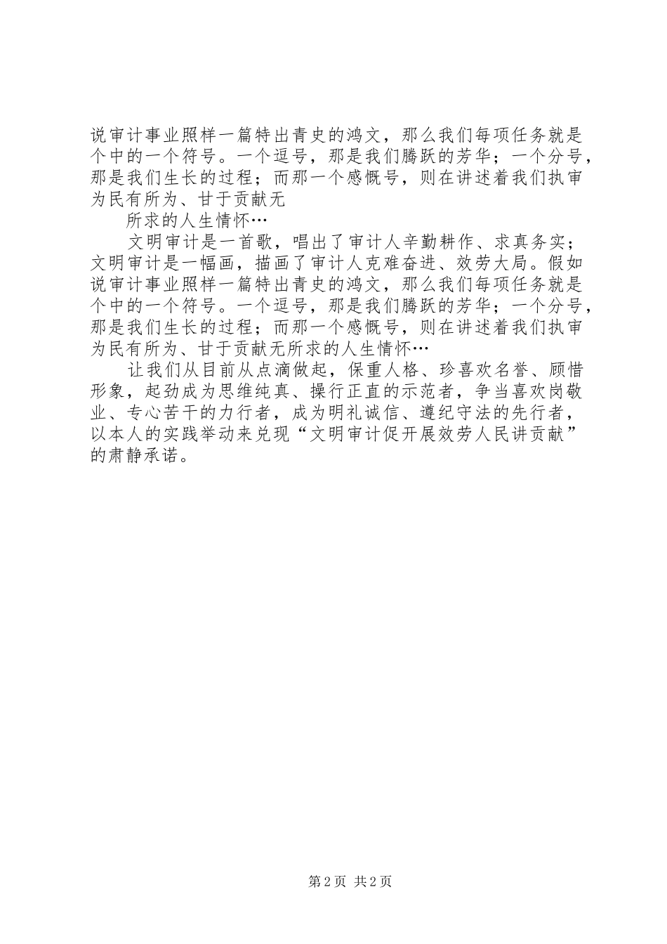 审计干部执法情况工作报告 _第2页