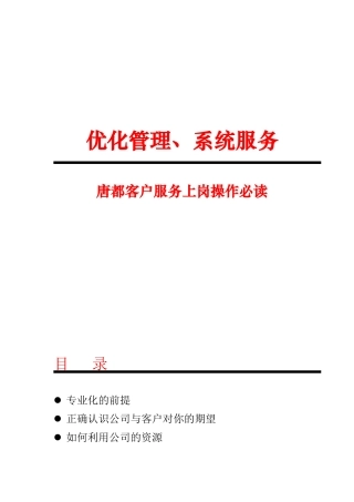 唐都广告客服执行手册