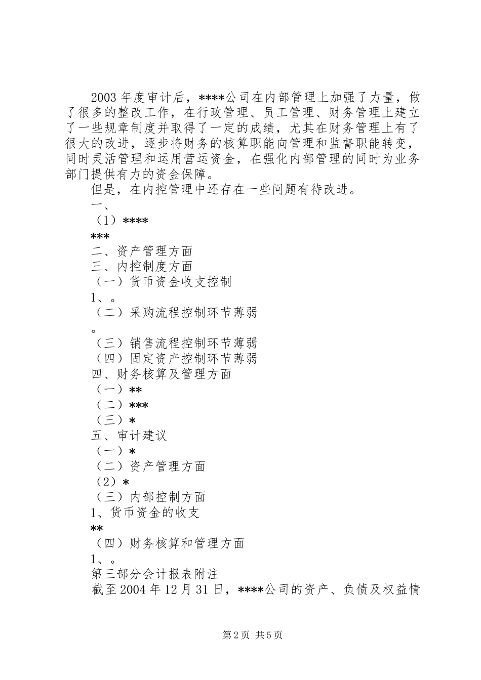 企业财务审计报告 _第2页