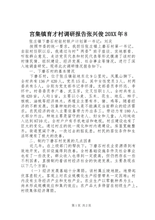 宫集镇育才村调研报告张兴俊20XX年81 (3)