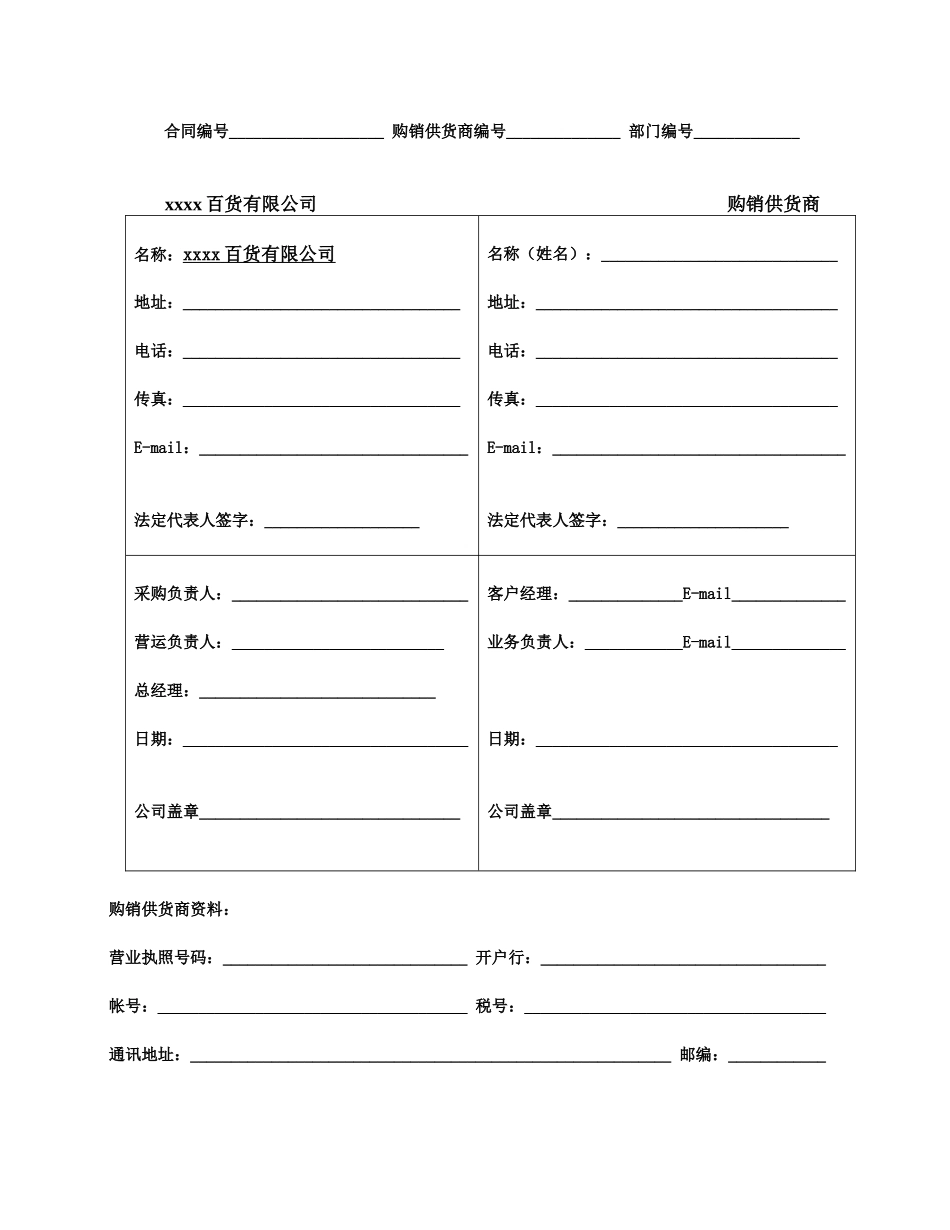 商场商品购销合同_第1页